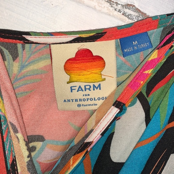 FARM RIO | x Anthropologie Toucans Print Wrap Maxi Dress Medium - Picture 6 of 17